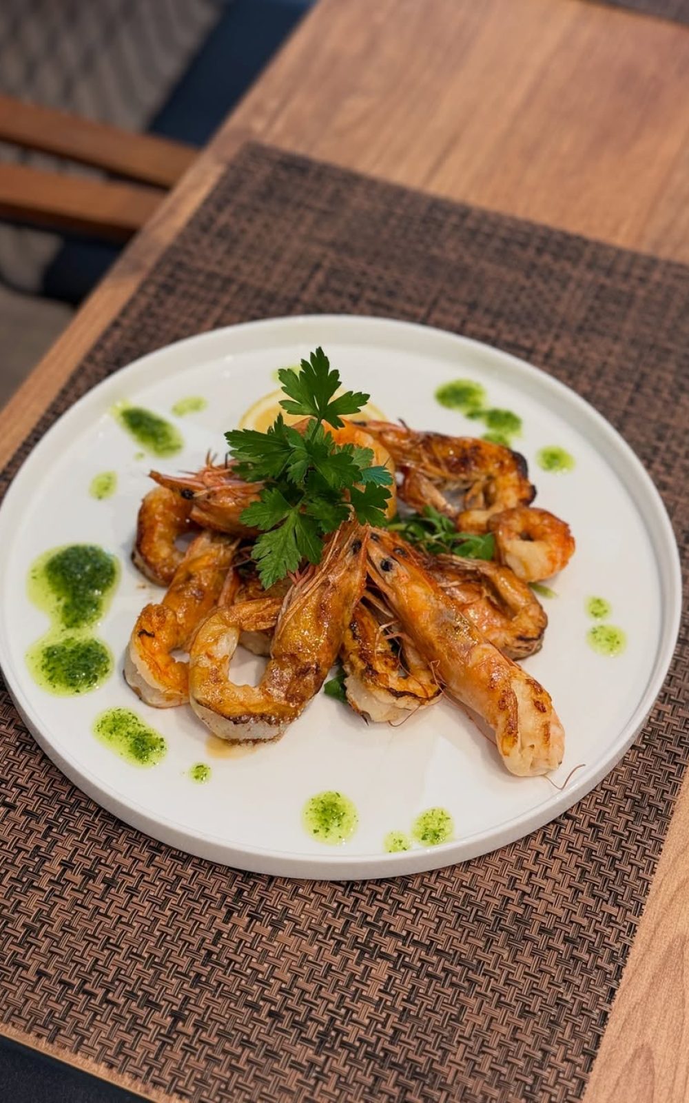 seafood dish at traditional restaurant